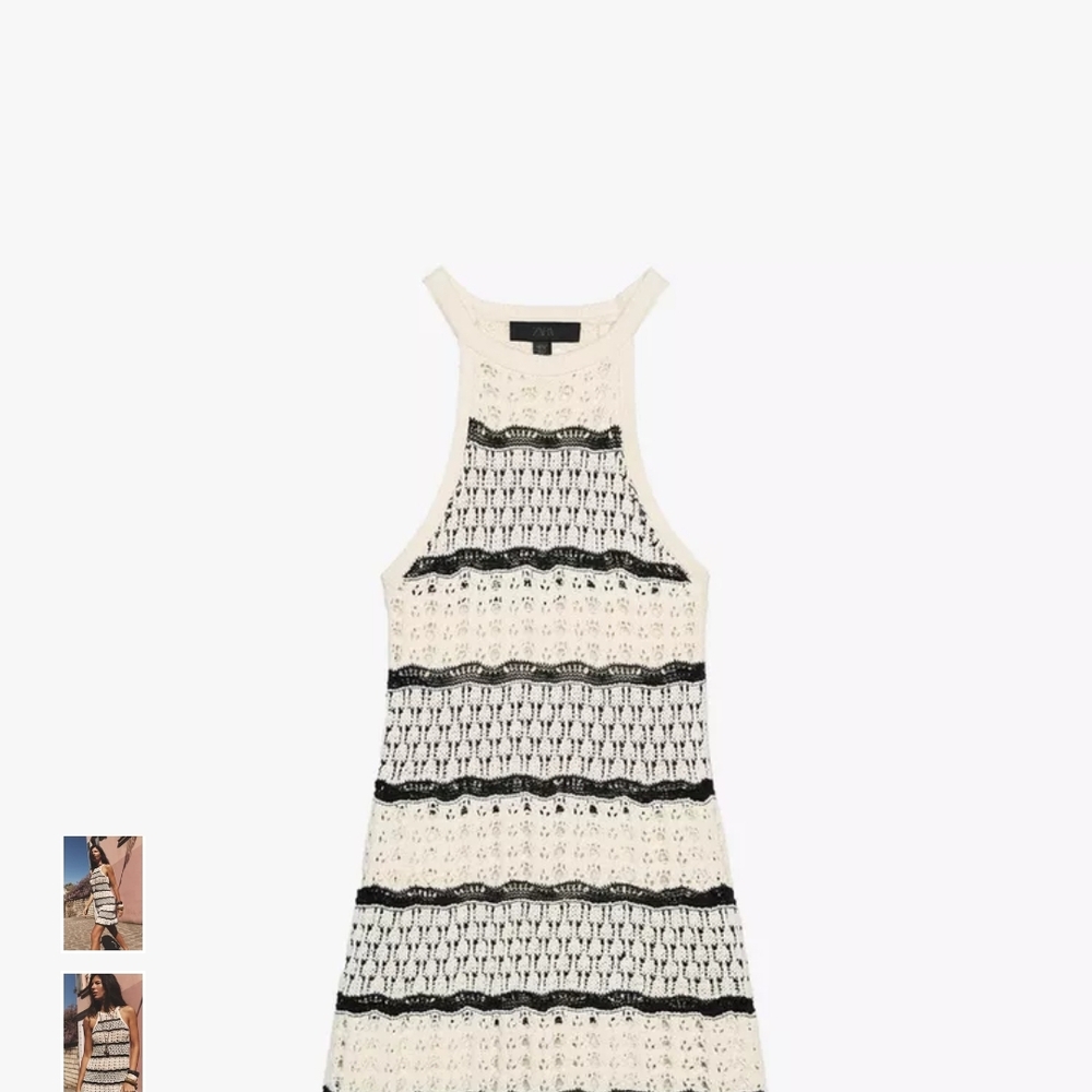 Zara Black and White Crochet Dress - Picture 3 of 5